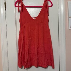 Coral summer dress